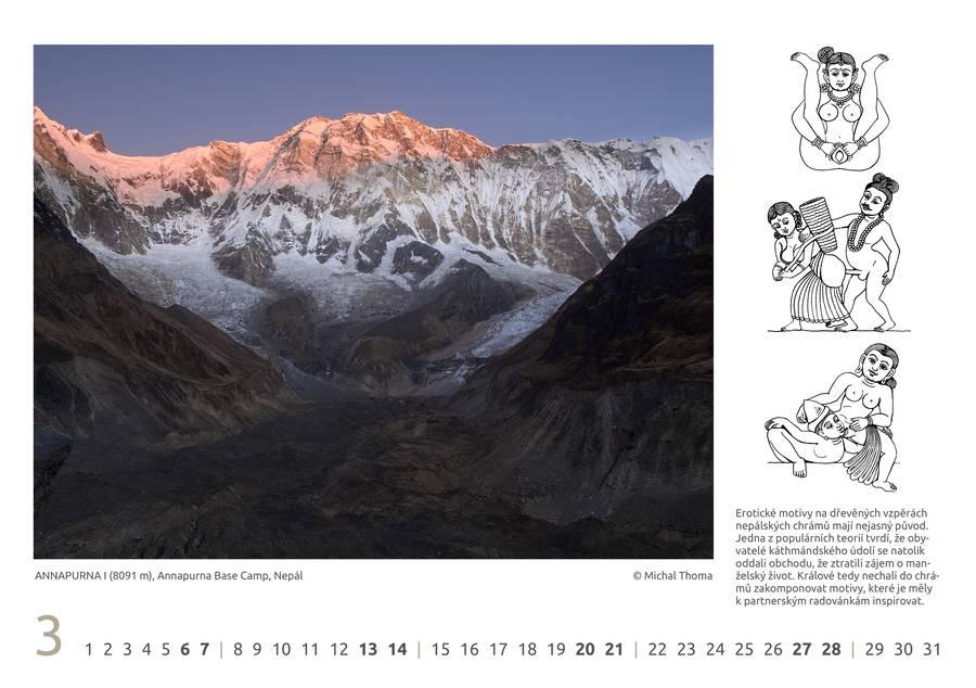 Kalendář Himálaj 2021 - březen