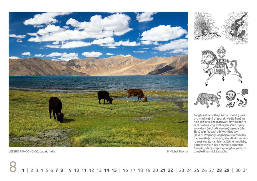 Kalendář Himálaj 2021 - srpen